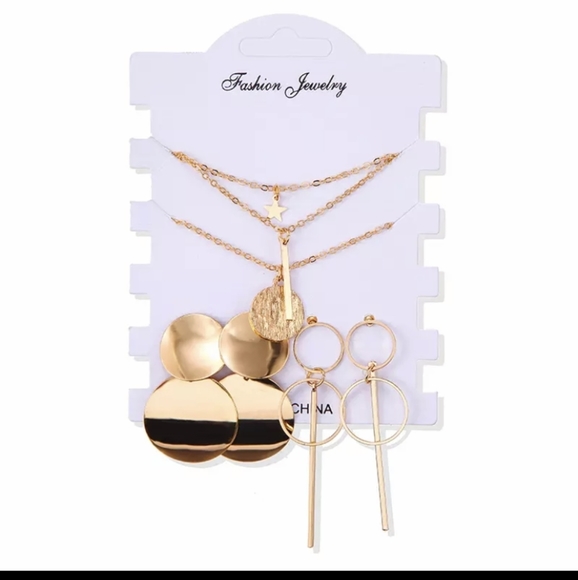 Jewelry - Set of 1 multilayer Necklace and 2 earrings